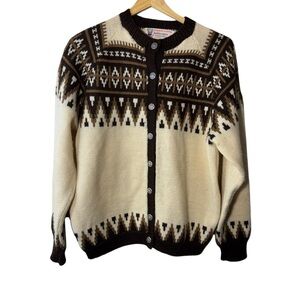 Viking Knit Vintage Handmade in Norway for Rasmussen Size Ladies Large
